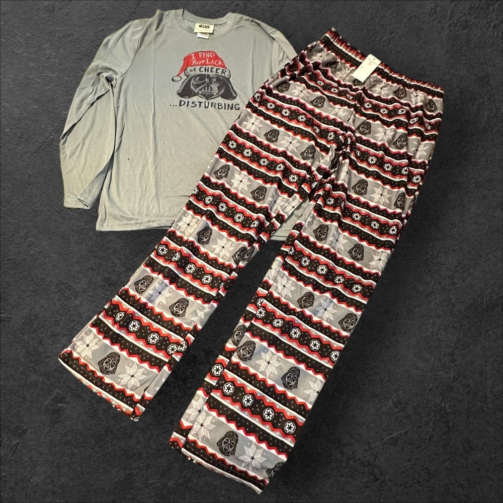NEW! Star Wars Darth Vader‎ Pajama Set Small Grey Holiday Sleepwear 2pc